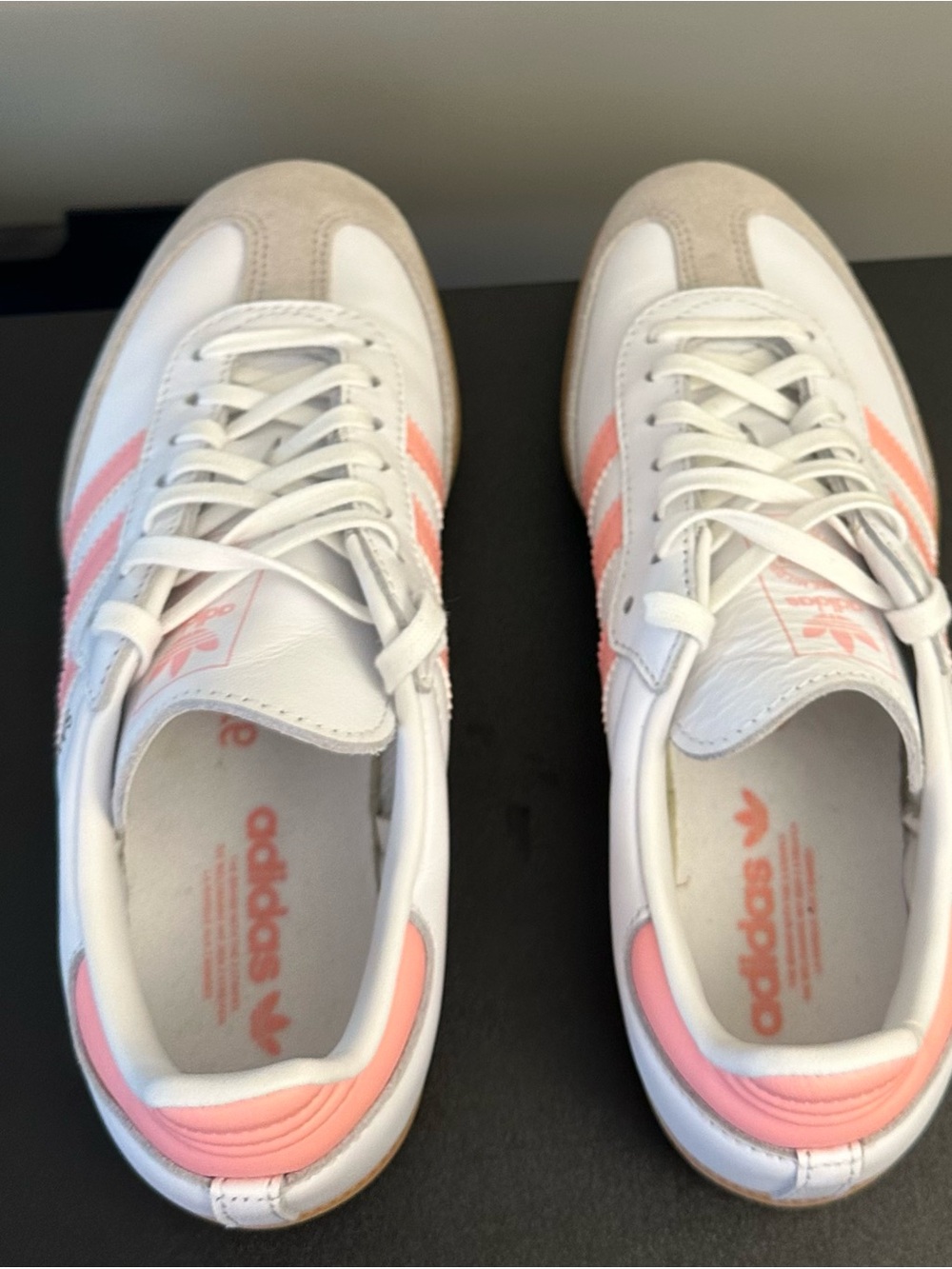adidas Kids Samba Sneakers - White & Pink size 4 - Picture 8 of 9